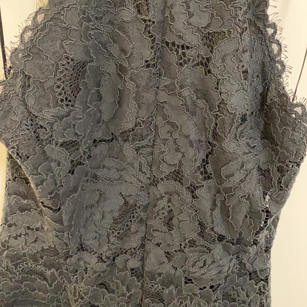 Trina Turk halter lace black dress